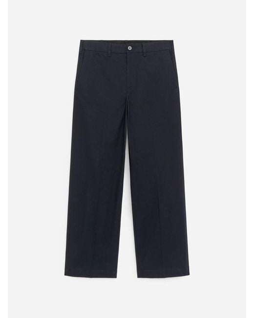 ARKET Blue Relaxed Cotton Twill Trousers for men