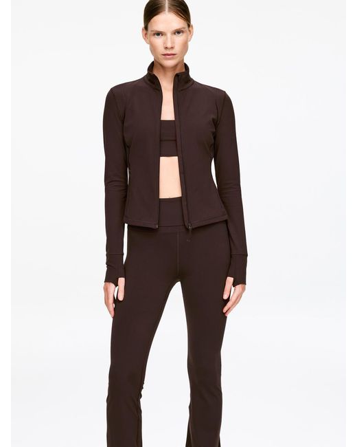ARKET Brown Soft Zip-Up Training Jacket