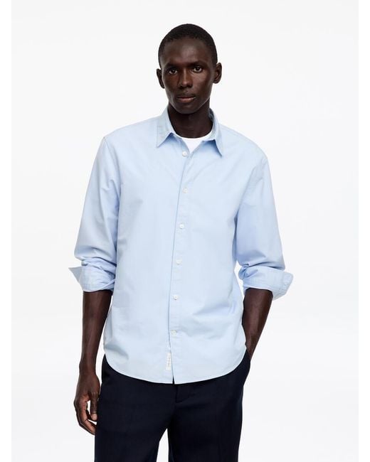 ARKET Blue Cotton-Tencel Shirt for men