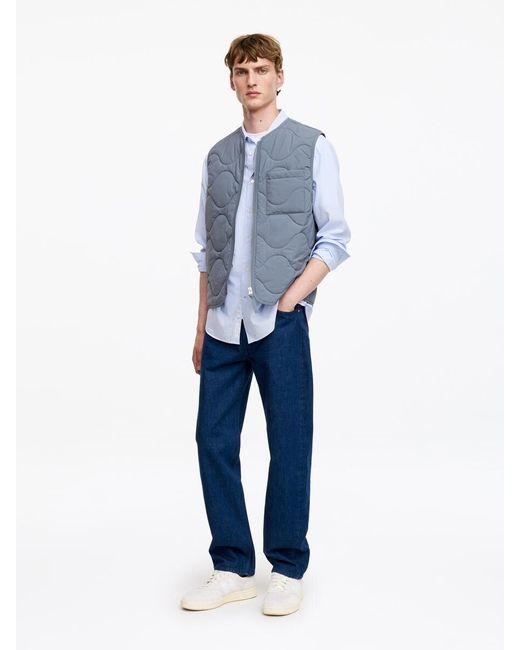 ARKET Blue 2-In-1 Quilted Liner Vest for men