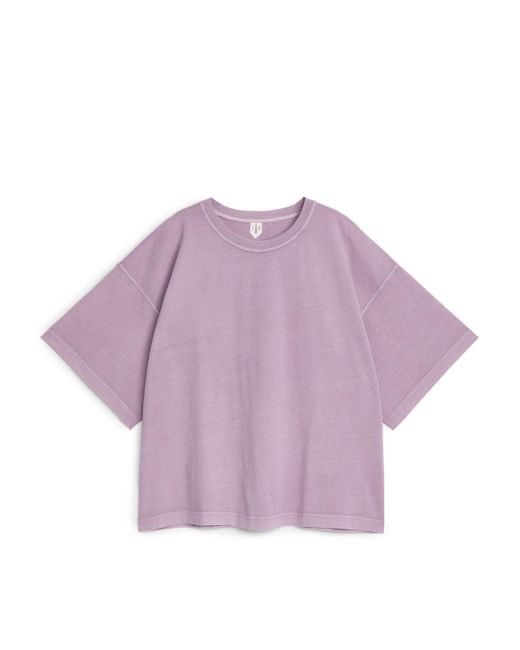 ARKET Purple Cotton T-shirt