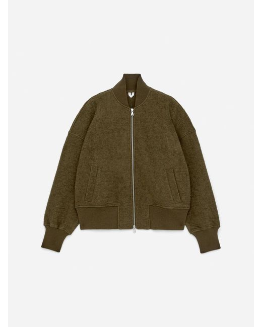 ARKET Green Boiled Wool Jacket