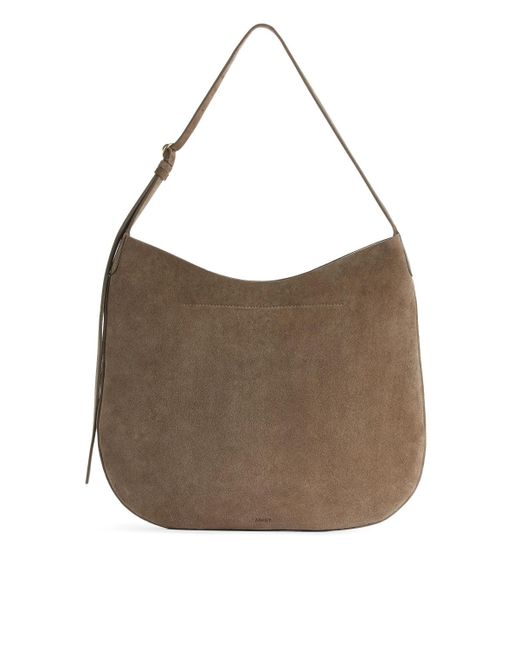 ARKET Brown Suede Shoulder Bag
