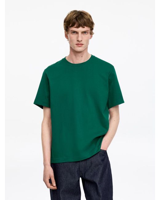 ARKET Green 220 Gsm Relaxed T-Shirt for men