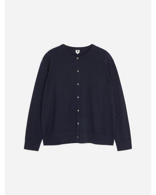 ARKET Blue Merino Wool Cardigan