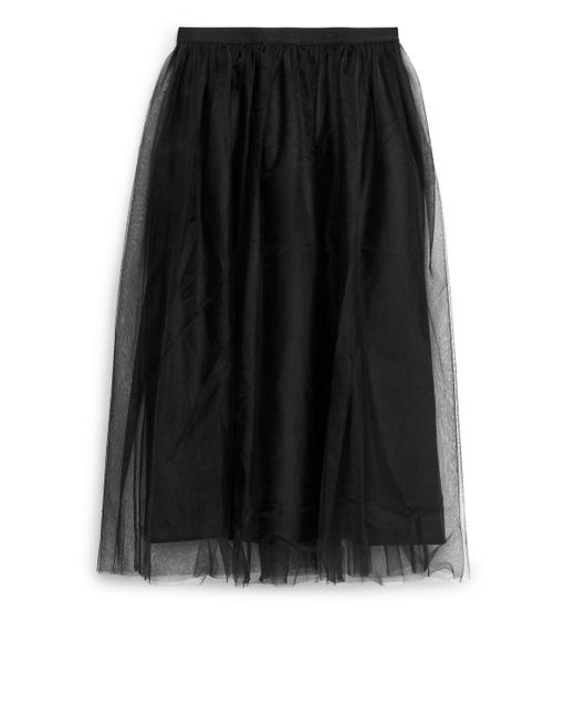 ARKET Black Tulle Skirt