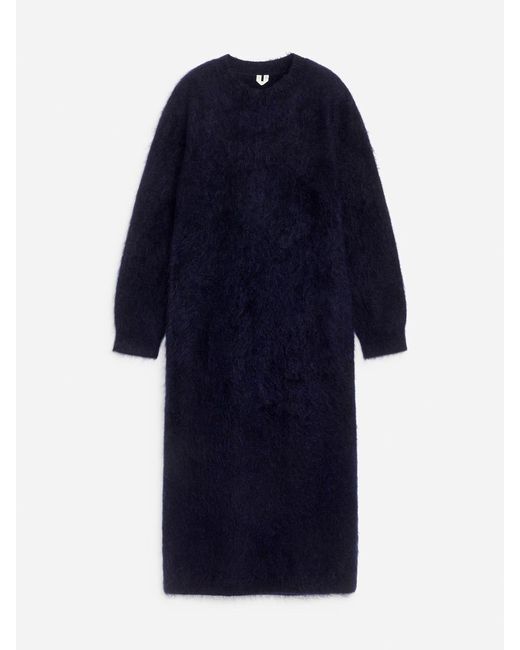 ARKET Blue Kleid Aus Wolle Und Mohair