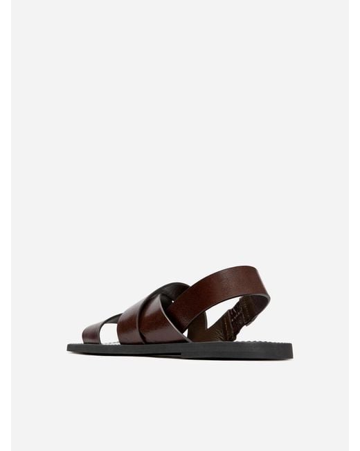 ARKET Purple Leather Strap Sandals