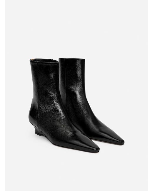 ARKET Black Wedge Ankle Boots