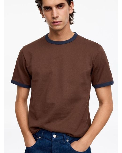 ARKET Blue Fitted T-Shirt for men