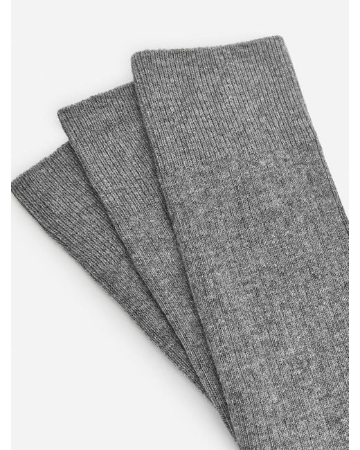 ARKET White Supima Cotton Rib Socks Set Of 3 Pairs for men
