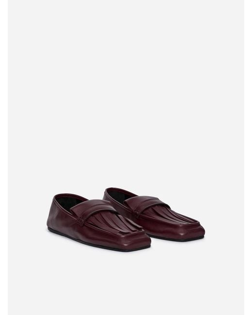 ARKET Blue Fringe Leather Loafers