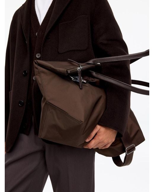 ARKET Black 36-Hour Leather-Detailed Tote for men