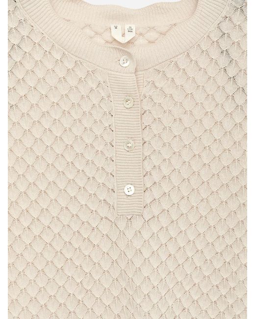 ARKET White Open-Knit Top