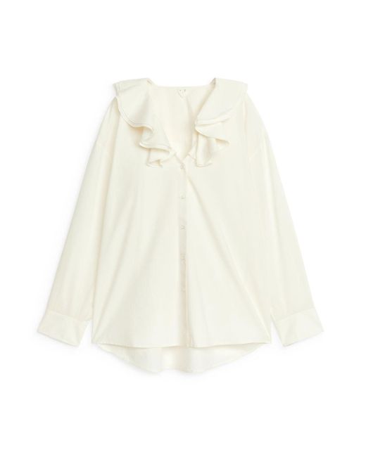 ARKET White Frill Collar Blouse