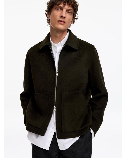 ARKET Black Double-Face Wool Blend Jacket for men