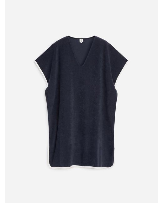 ARKET Blue Towelling Beach Dress