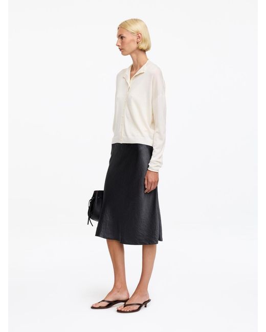 ARKET White Satin Slip Skirt