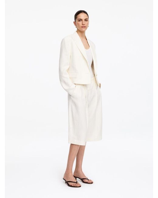ARKET White Linen Blazer