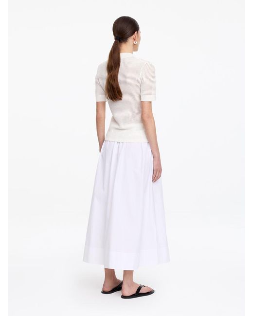 ARKET White Pointelle V-Neck Top