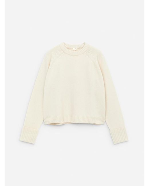 ARKET White Folded Sleeve Wool Jumper