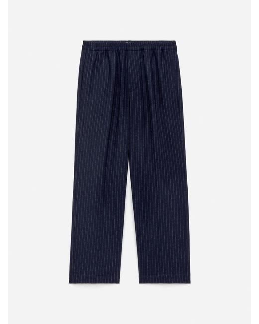 ARKET Black Pinstripe Wool Blend Trousers for men
