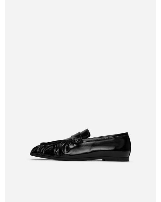 ARKET Blue Lacquered Leather Loafers
