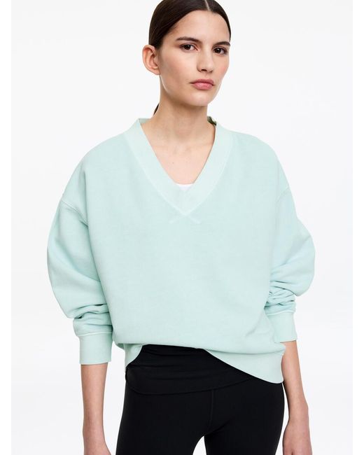 ARKET Blue V-Neck Sweatshirt