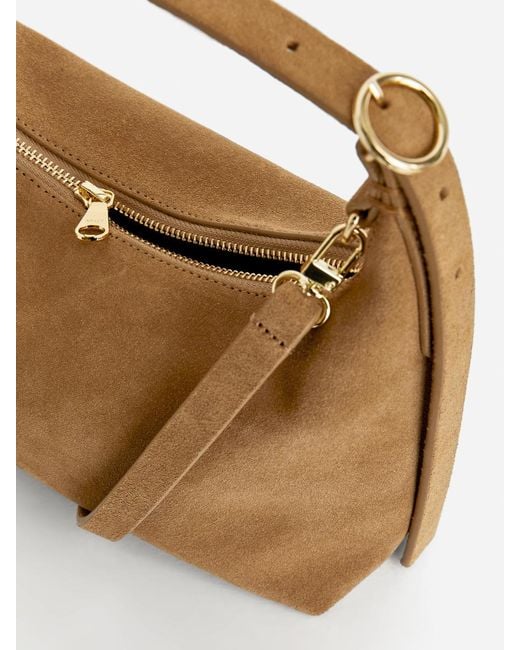 ARKET White Split Suede Bag