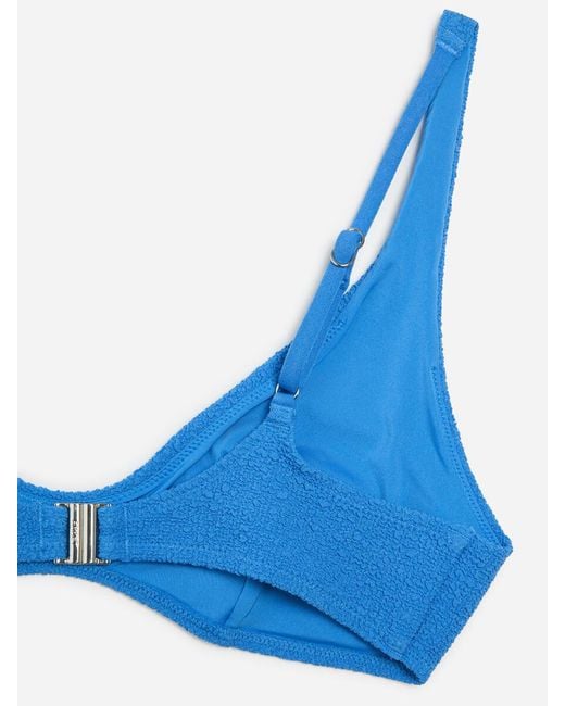 ARKET Blue V-Neck Bikini Top