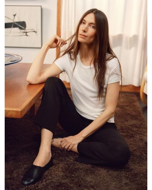 ARKET Black Linen-Cotton Kick-Flare Trousers