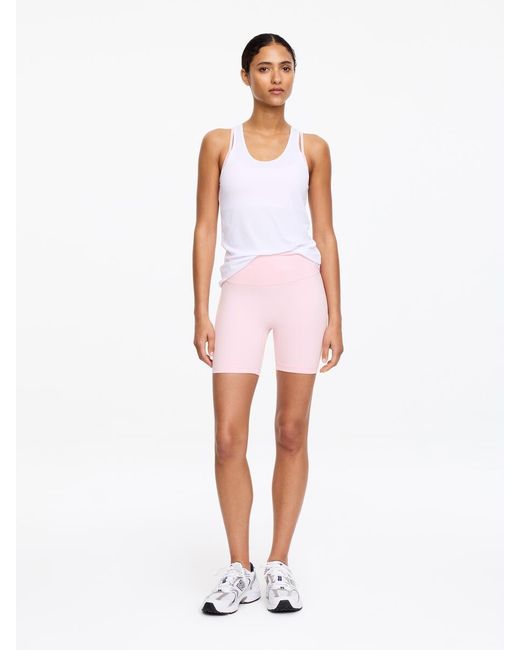 ARKET White Soft Stretch Biker Shorts