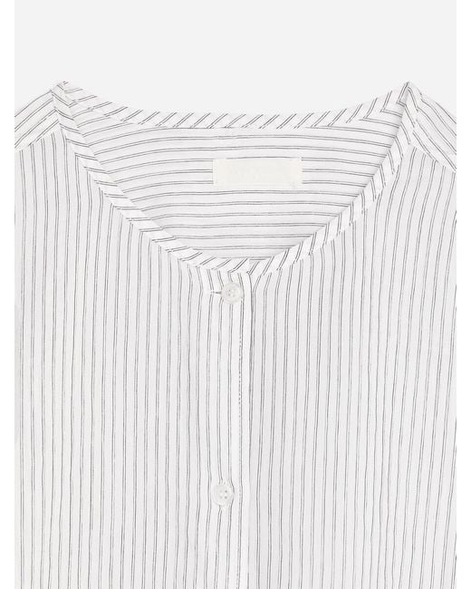 ARKET White Detachable Scarf Blouse