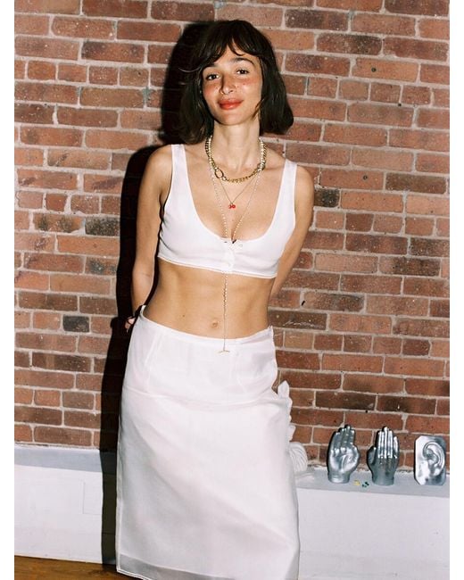 ARKET White And Laila Gohar Bralet Top