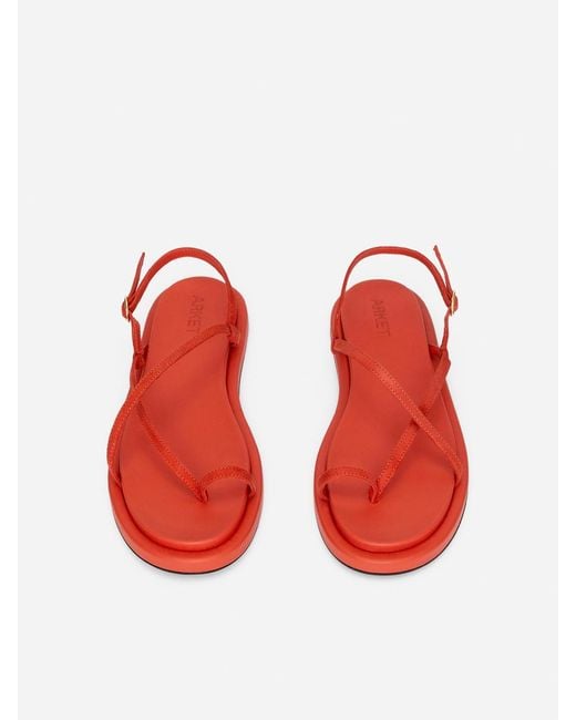 ARKET Pink Suede Strap Sandals