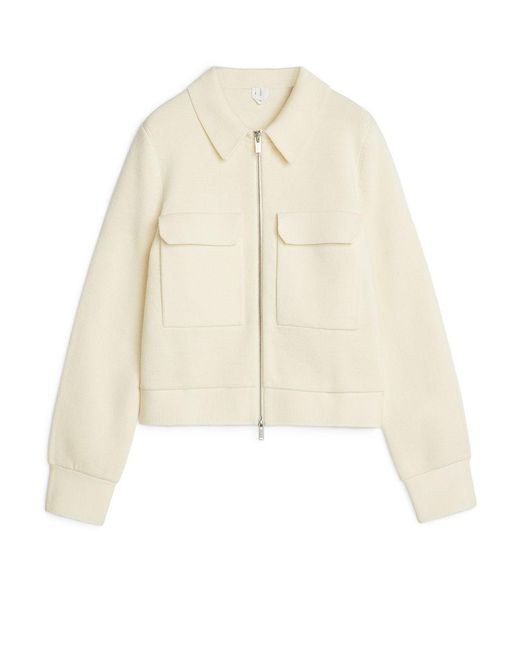 ARKET White Merino Boxy Jacket