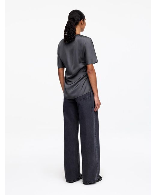 ARKET Gray Drawstring Top