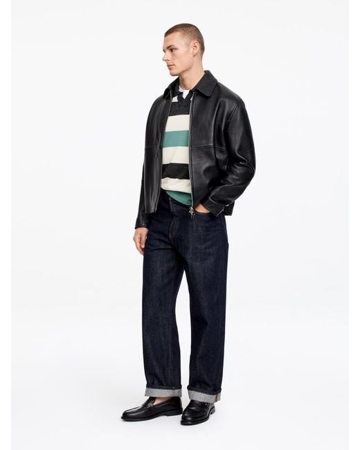 ARKET Green Block-Stripe Polo Shirt for men