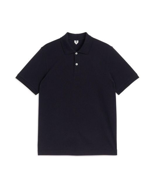 ARKET Blue Piqué Polo Shirt for men