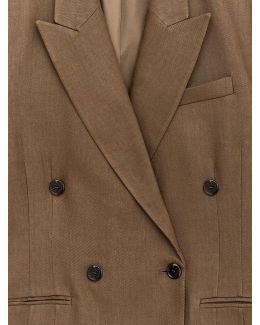 ARKET Natural Double-Breasted Blazer
