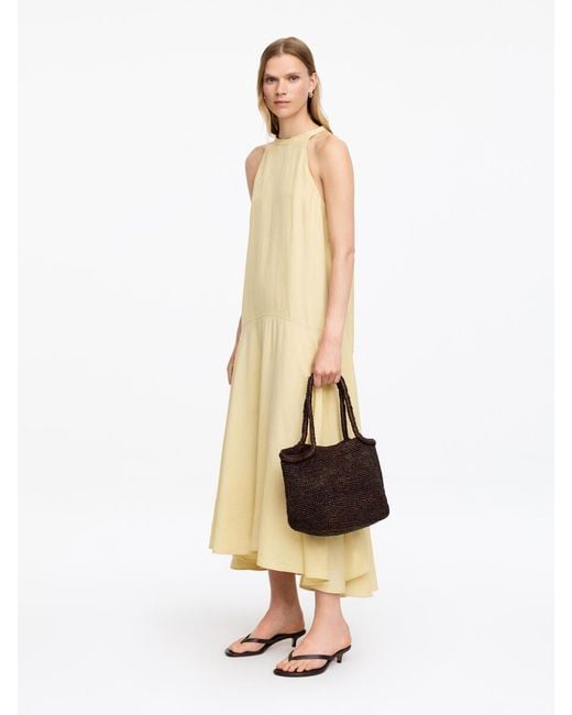 ARKET Brown Raffia Medium Tote Bag