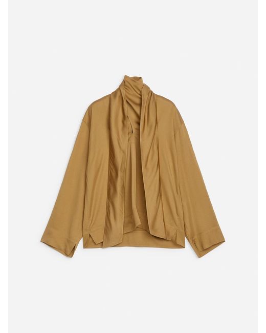 ARKET Natural Scarf Blouse