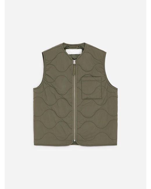 ARKET Green 2-In-1 Quilted Liner Vest for men
