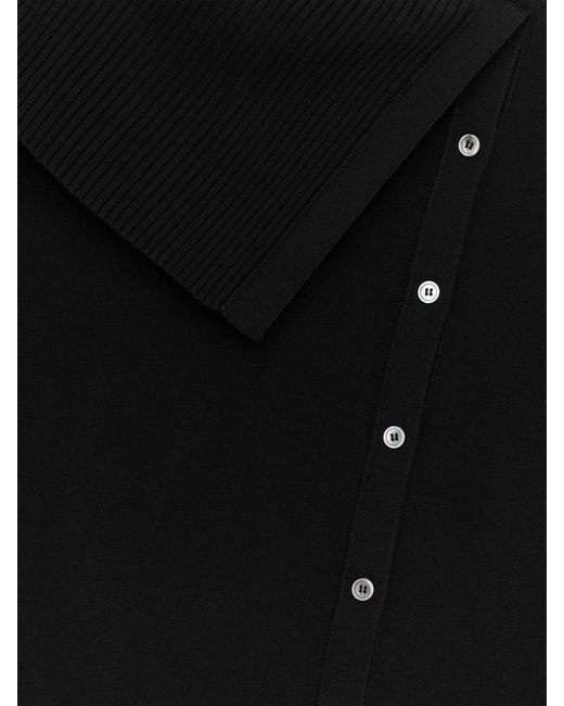 ARKET Black Twisted Wool Cardigan
