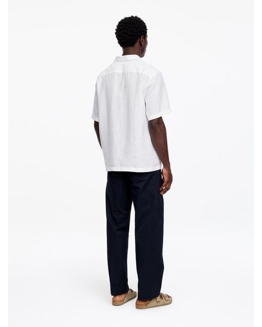 ARKET White Relaxed Linen Resort Shirt for men