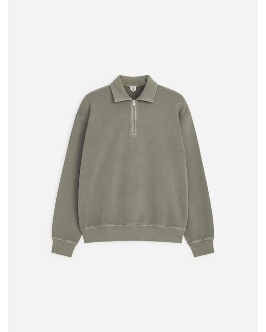ARKET Gray Half-Zip Sweatshirt for men