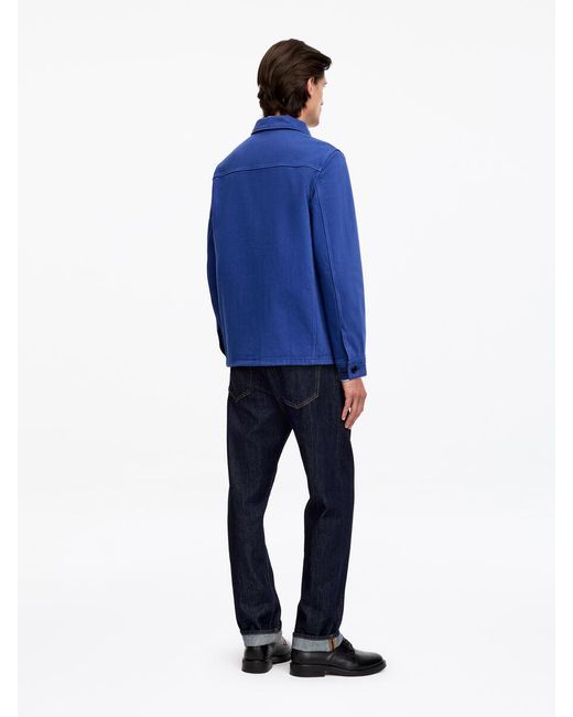 ARKET Blue Overdyed Twill Overshirt for men