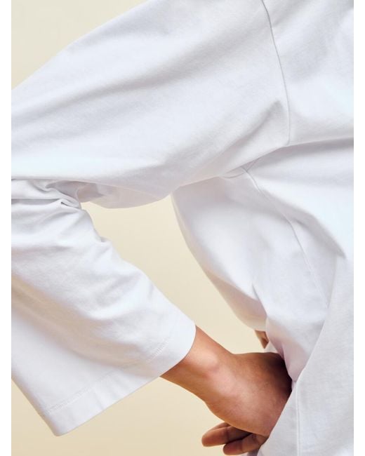 ARKET White Relaxed V-Neck T-Shirt