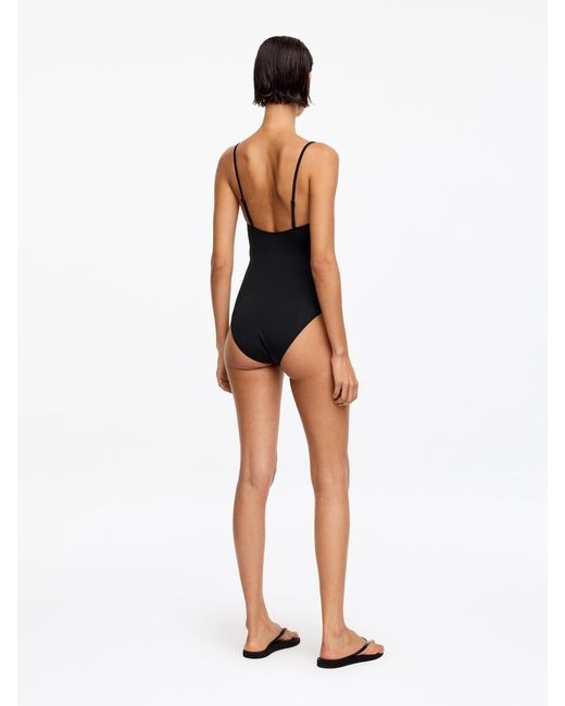 ARKET White Square-Neck Swimsuit