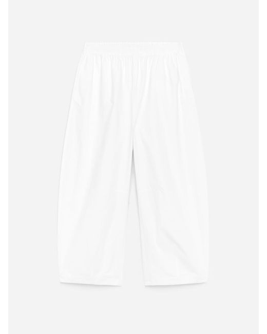 ARKET White Barrel-Leg Cotton Trousers